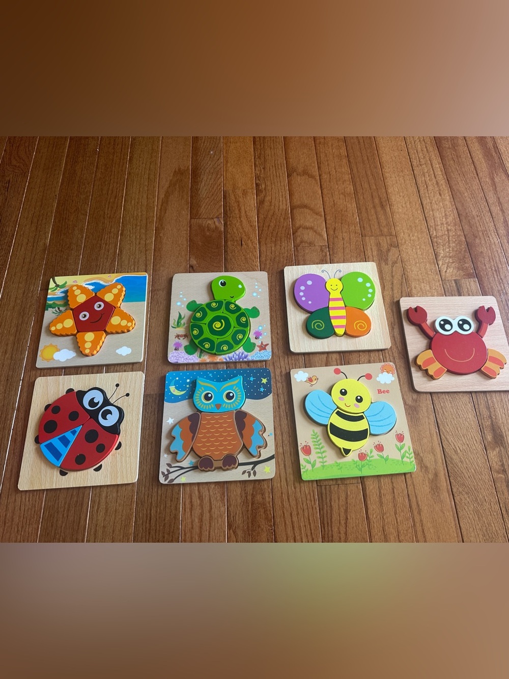 Wooden Animal Puzzles Toddler Toys Gifts